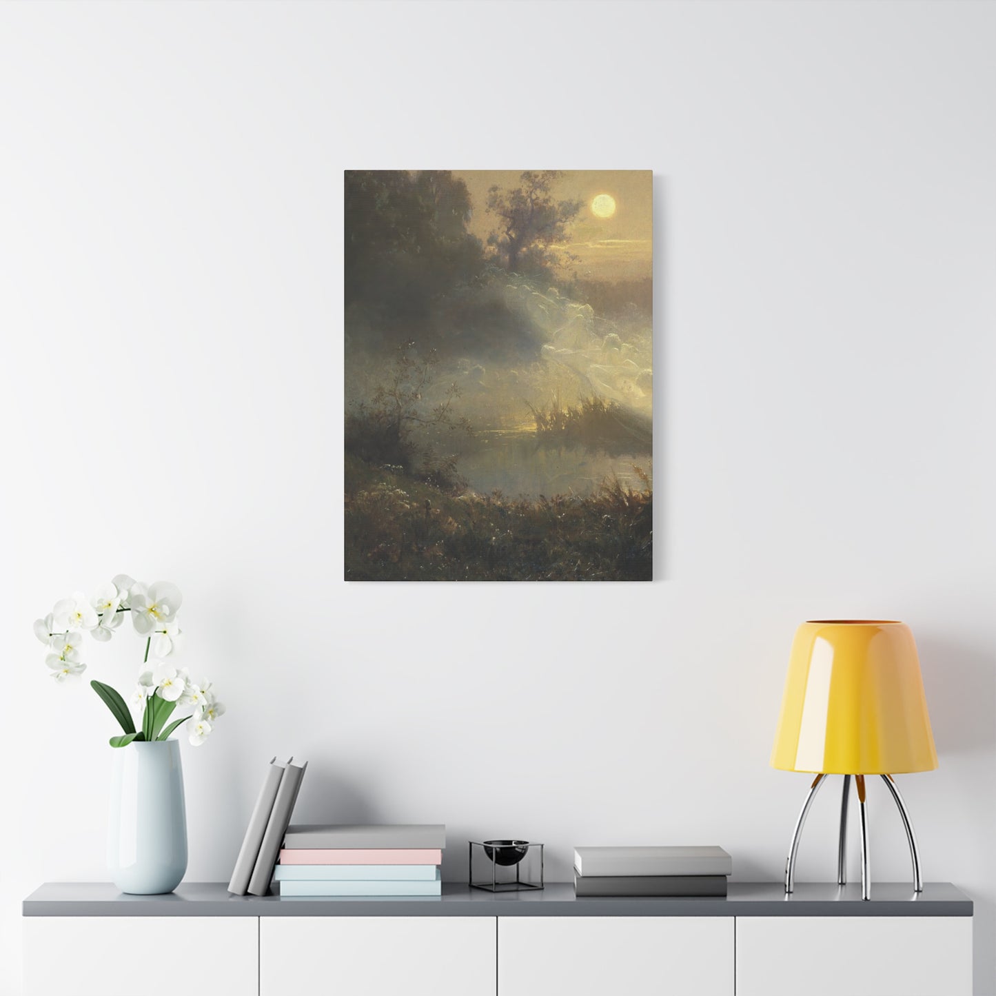 Dark Foggy Moonlit Wall Art & Canvas Prints
