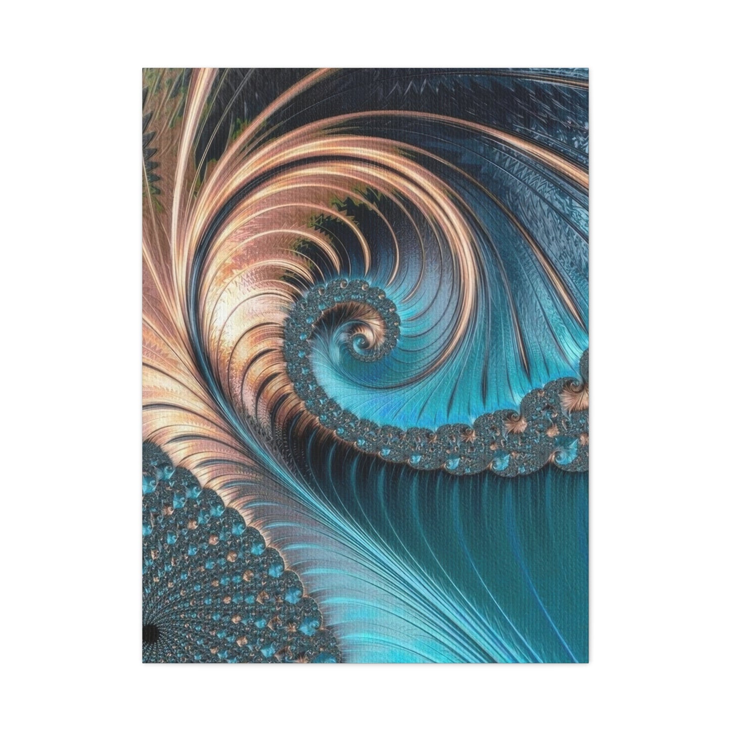 Teal Vortex Wall Art & Canvas Prints