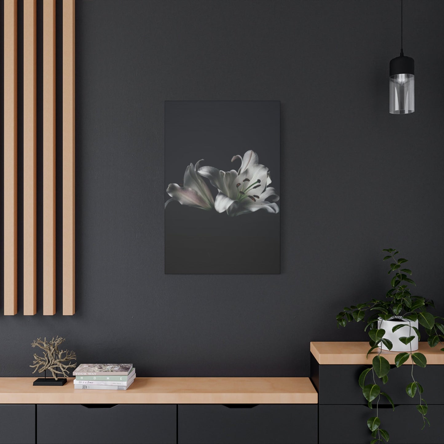 Black Flower Wall Art & Canvas Prints