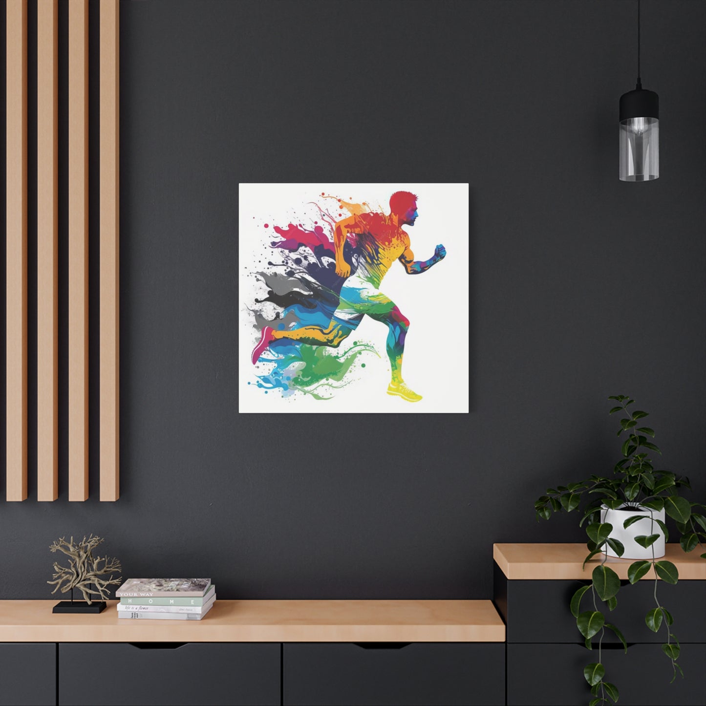 Running Graffiti Wall Art & Canvas Prints