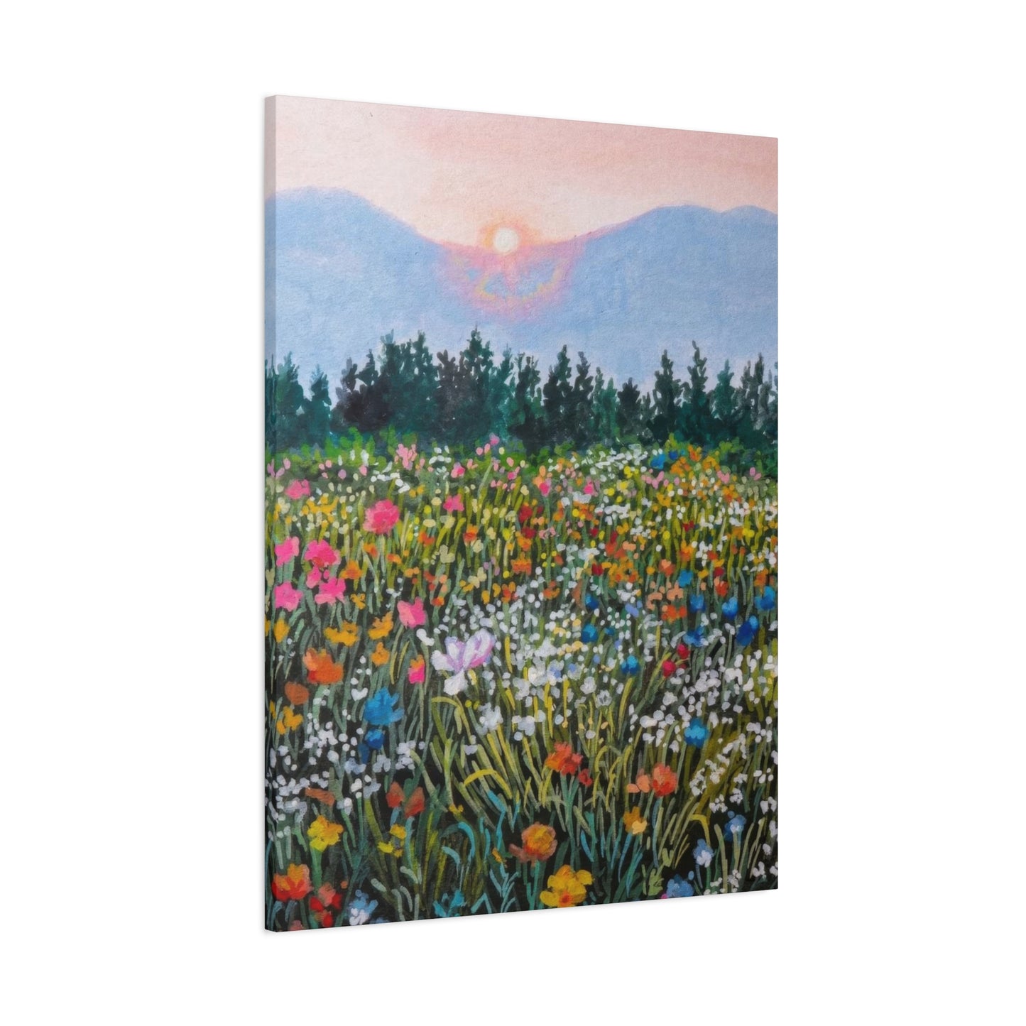 Colorful Flower Fields Colorful Wall Art & Canvas Prints