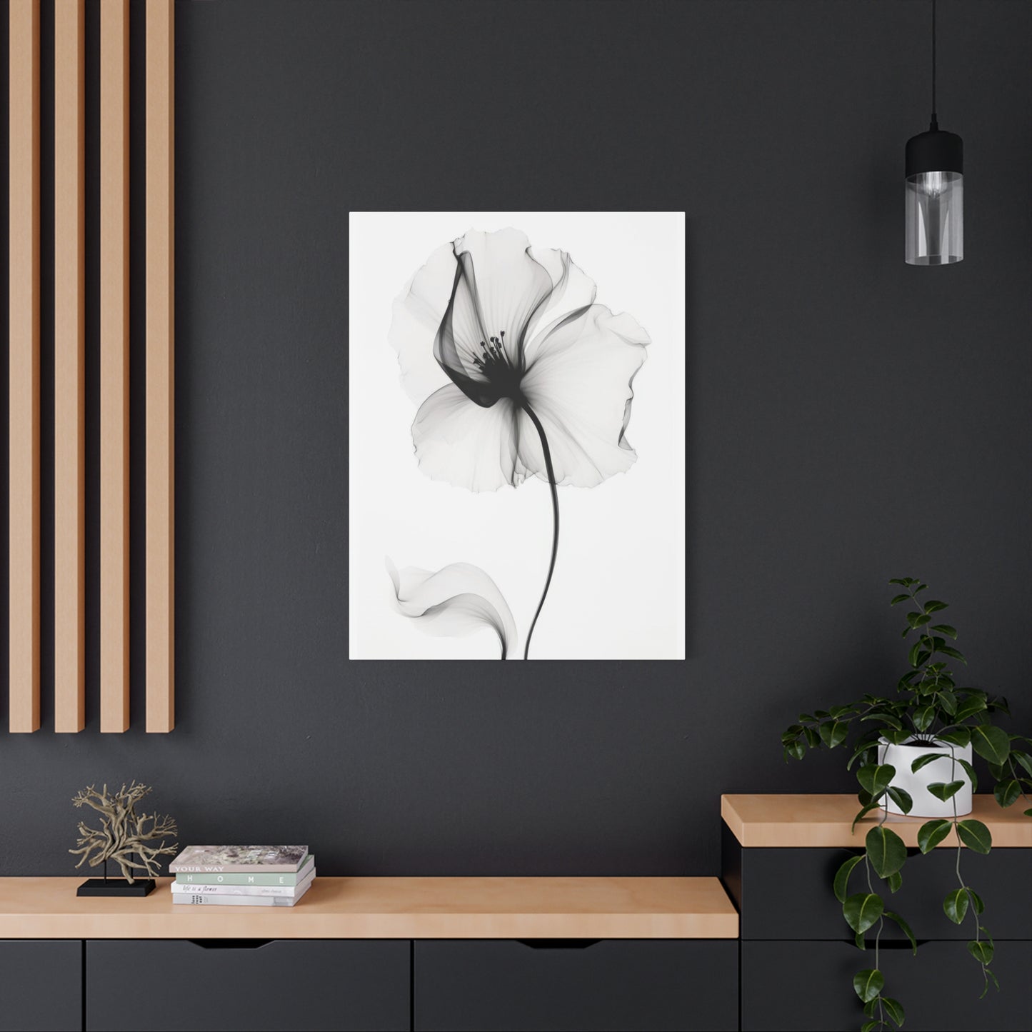 Flower Grey Wall Art & Canvas Prints