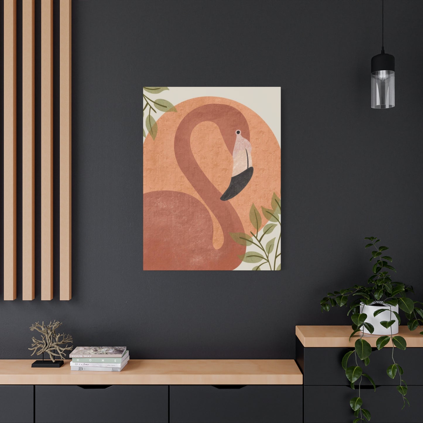 Flamingo Earth Tones Wall Art & Canvas Prints