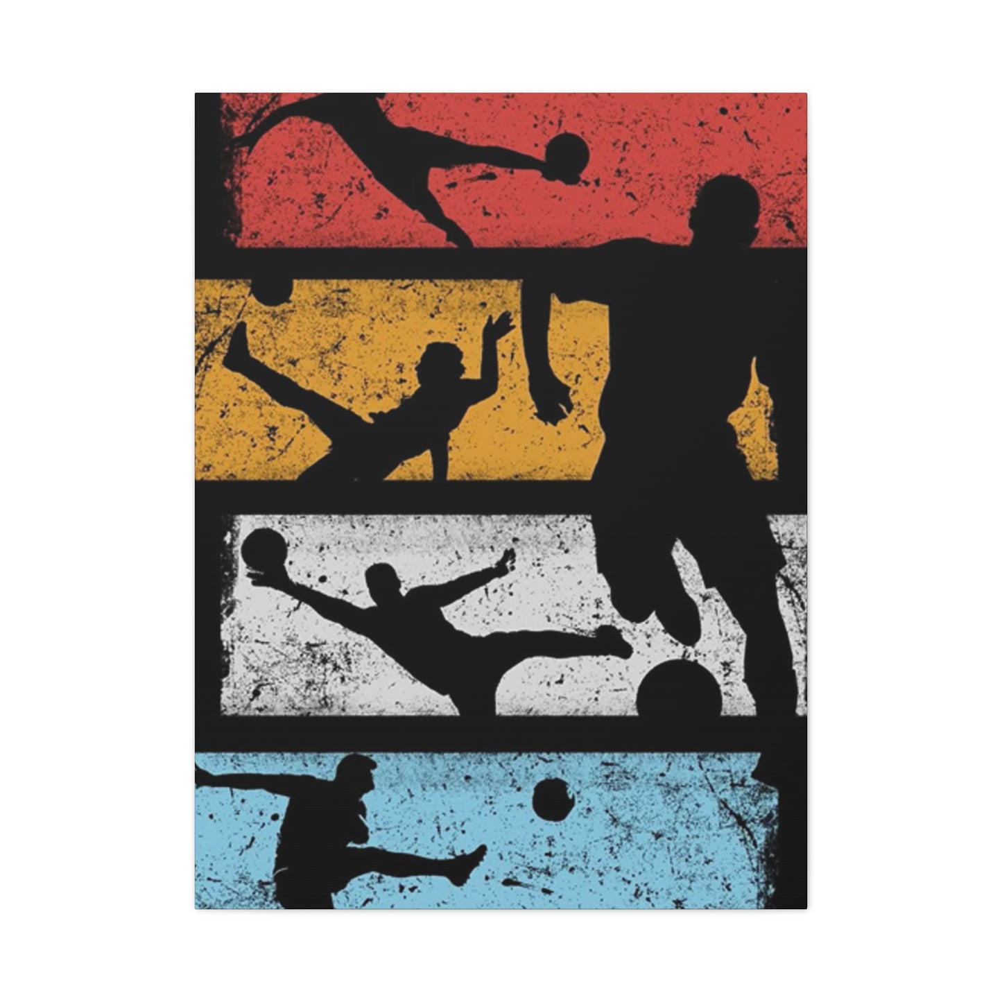 Silhouettes Of Football Wall Art & Canvas Prints