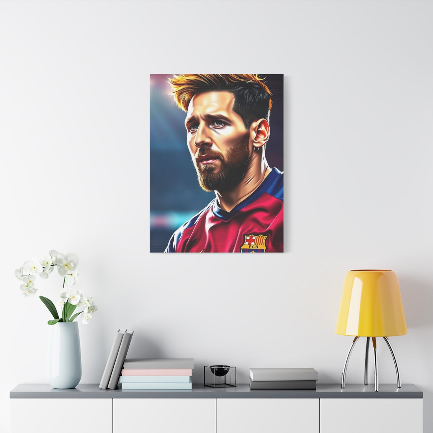 Lionel Messi Illustration Art Premium Canvas 18 Wall Art & Canvas Print