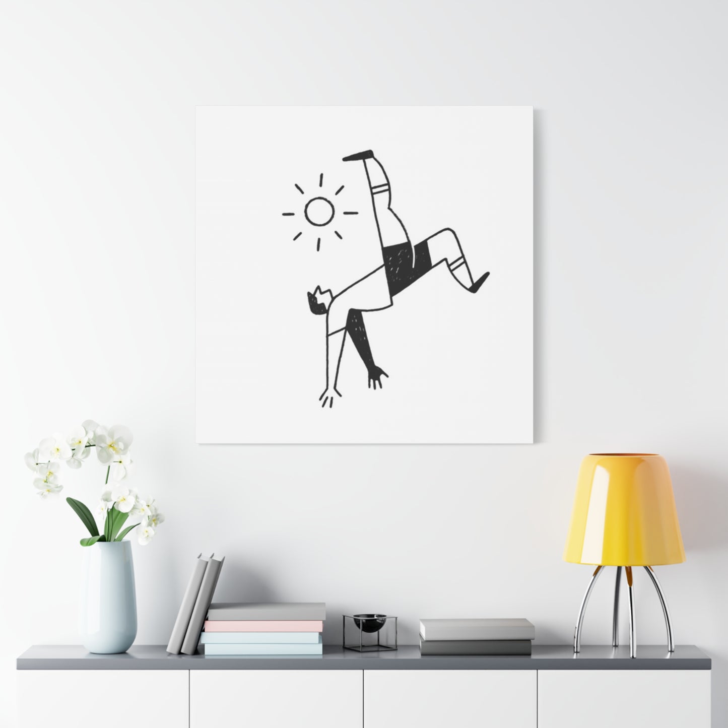 Soccer Reverse Kick Drawing Wall Art & Canvas Prints