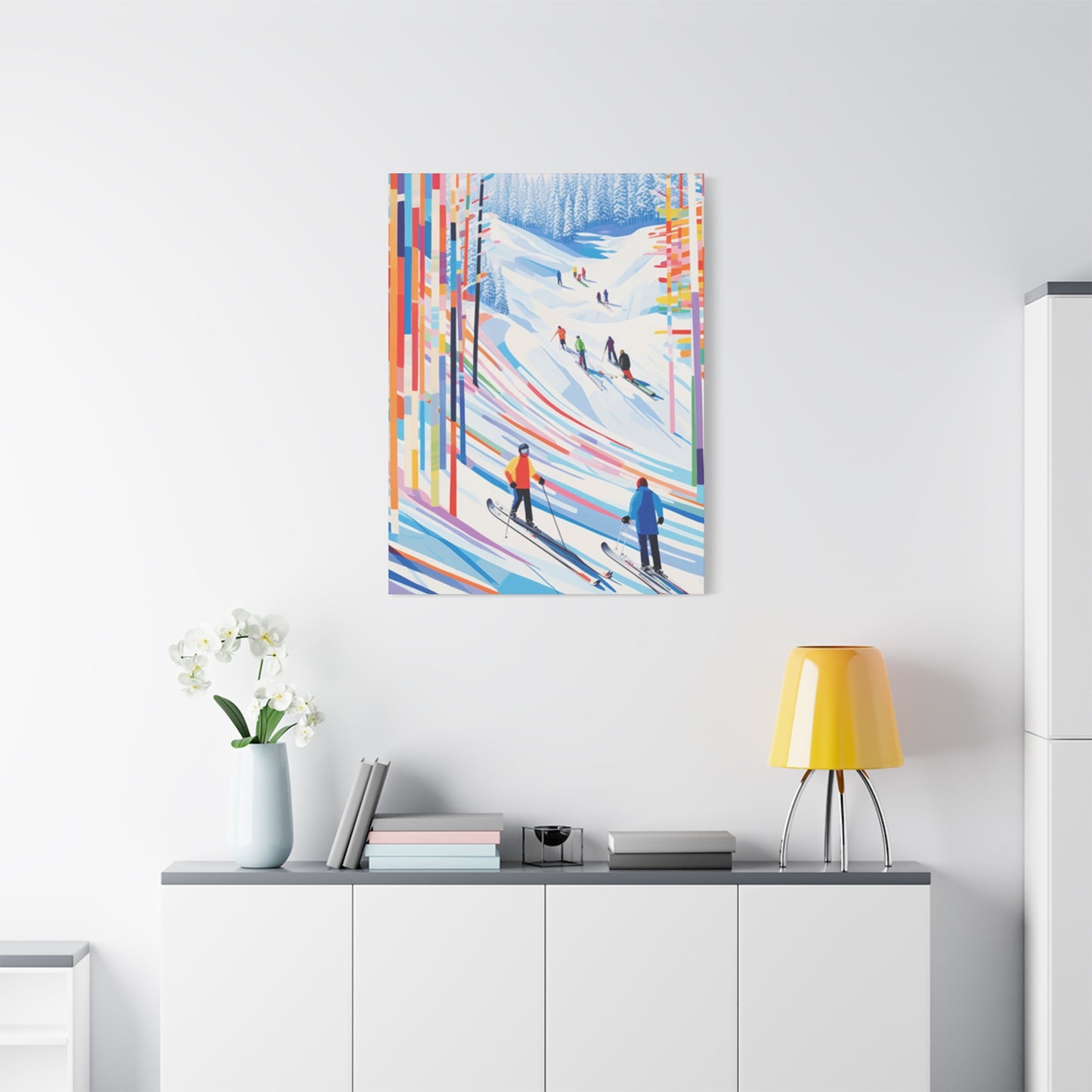 Long Skiing Path Wall Art & Canvas Prints