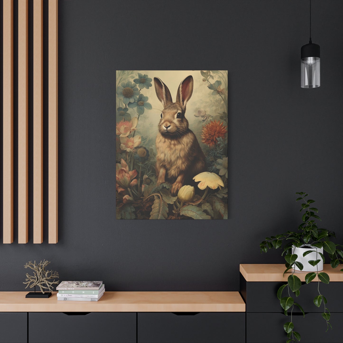 Flora, Fauna & Small White Rabbit Wall Art & Canvas Prints