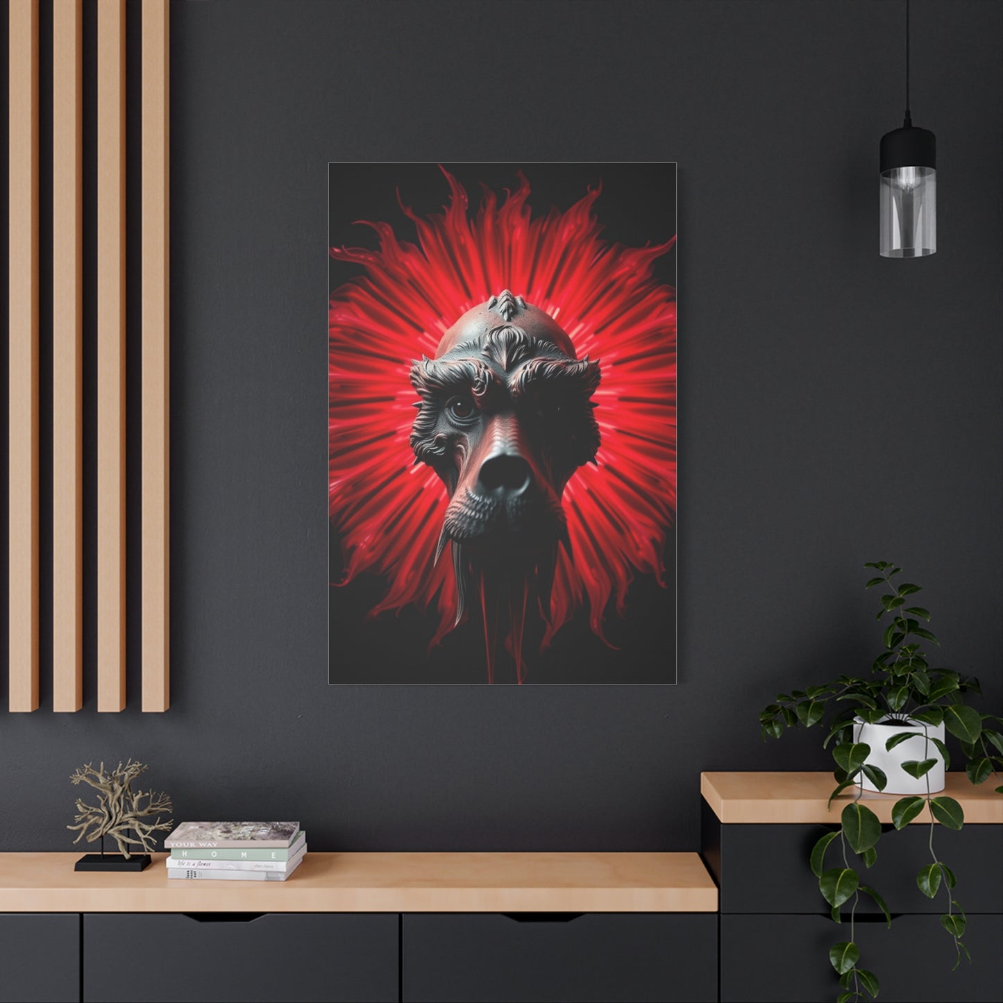 Black, White & Red Art Refined Canvas Wall Art & Canvas Print