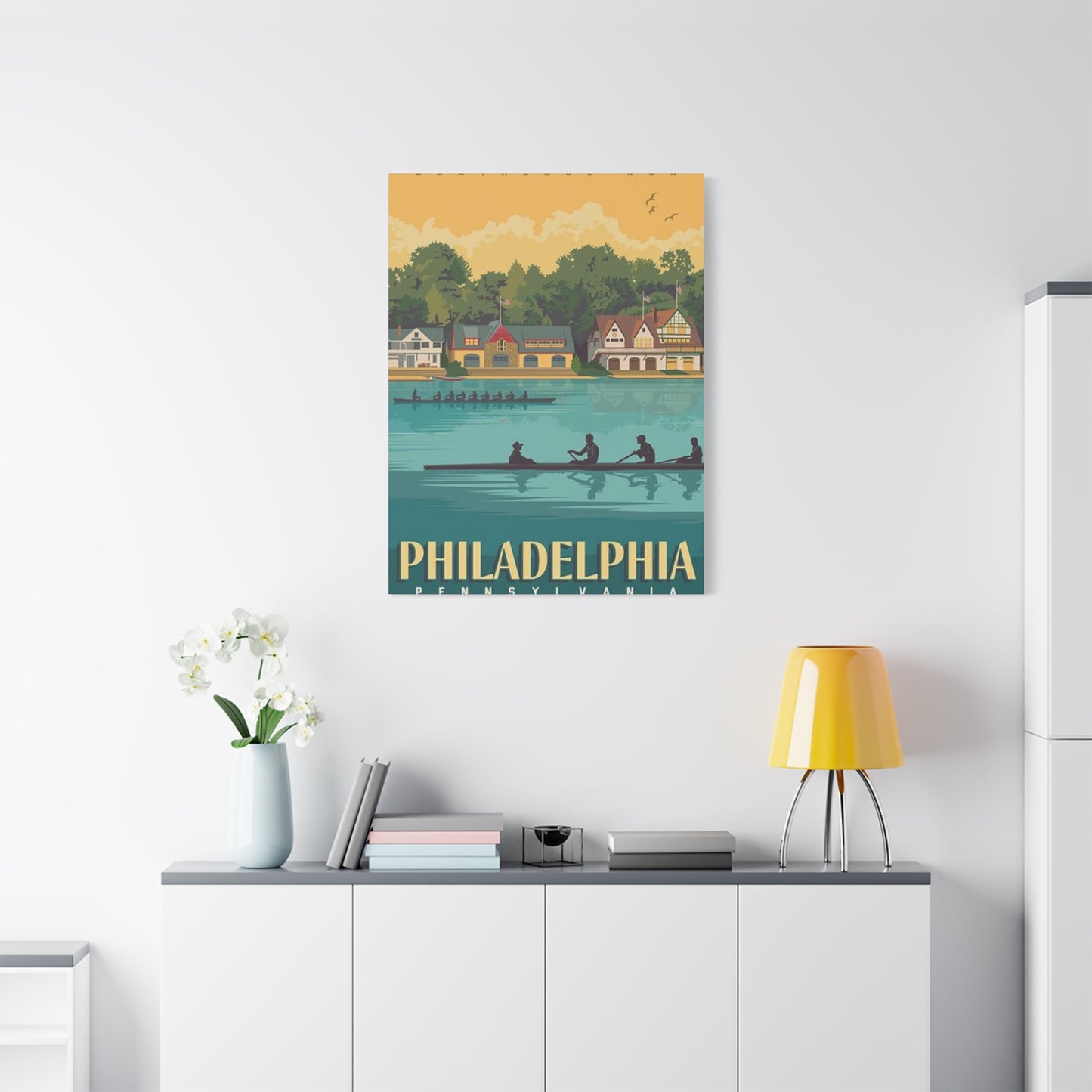 River Kayaking In Philadelphia Wall Art & Canvas Prints