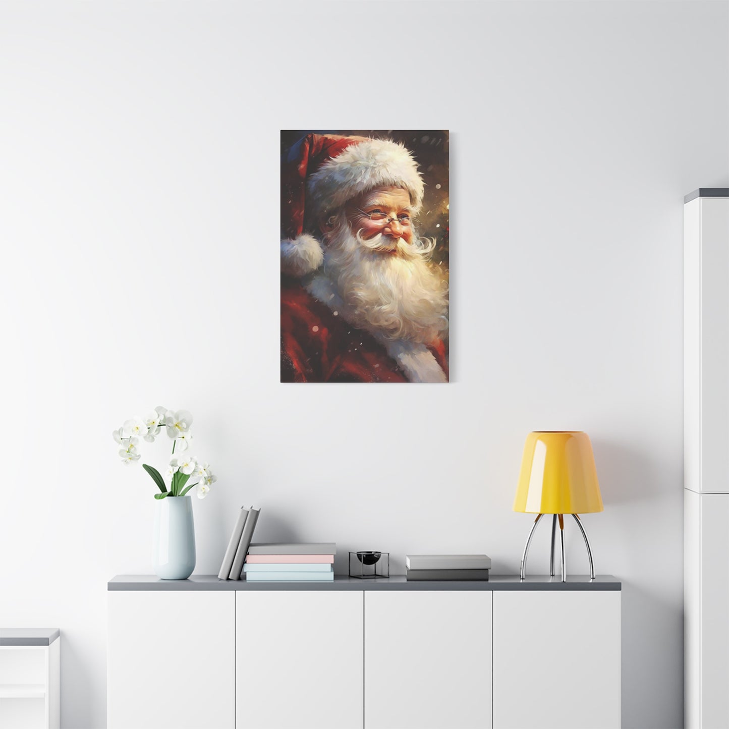 Happy Santa Claus Painting Wall Art & Canvas Prints