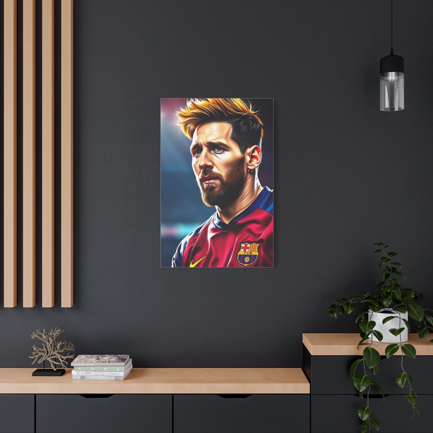 Lionel Messi Illustration Art Premium Canvas 18 Wall Art & Canvas Print