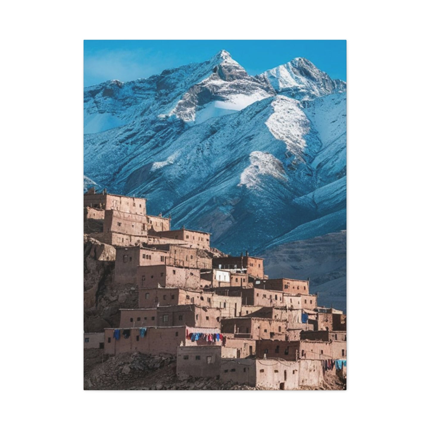 Snowy Mountain & Monastery Wall Art & Canvas Prints