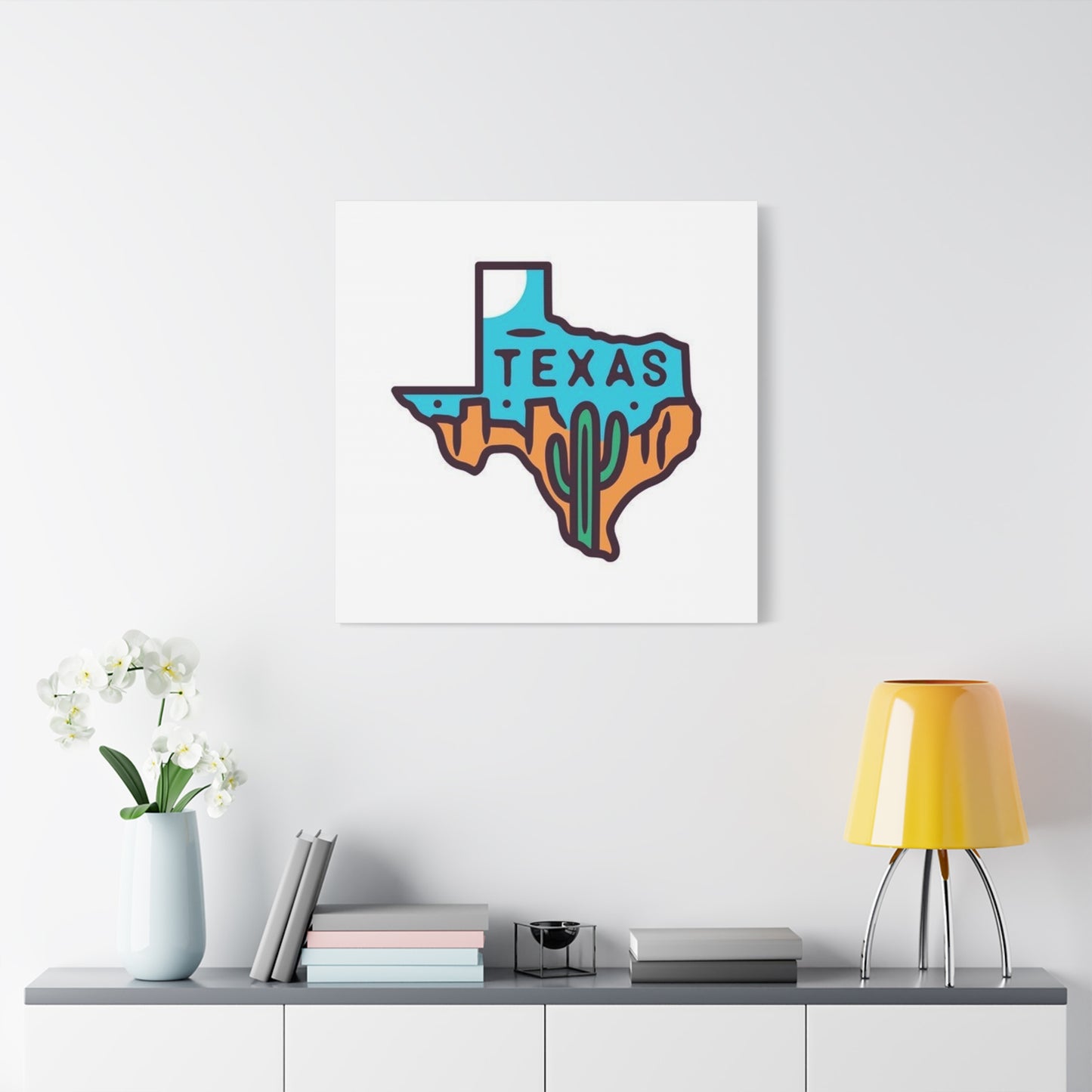Texas Map Drawing Poster Wall Art & Canvas Prints