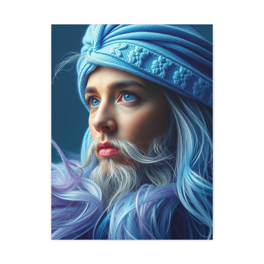 Blue & Gray Art Supreme Canvas Wall Art & Canvas Print