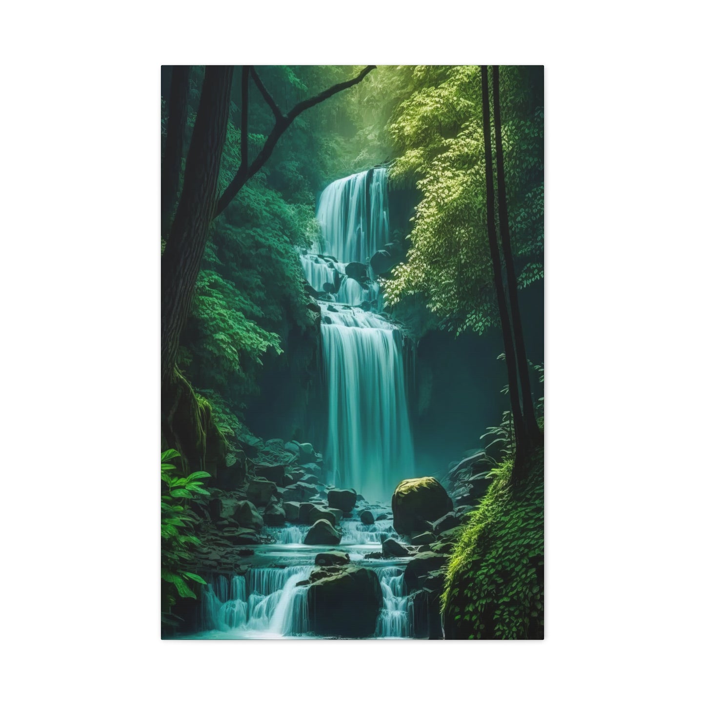 Waterfall In Forest Wall Art & Canvas Prints