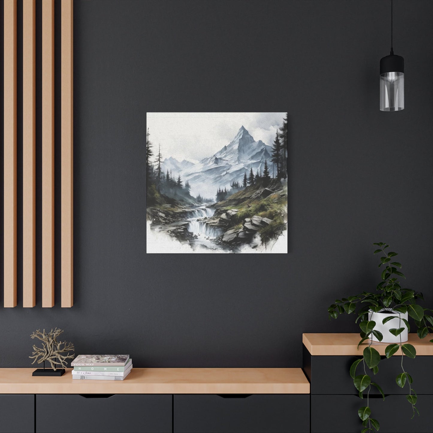 River flowing from Mountains Wall Art & Canvas Prints