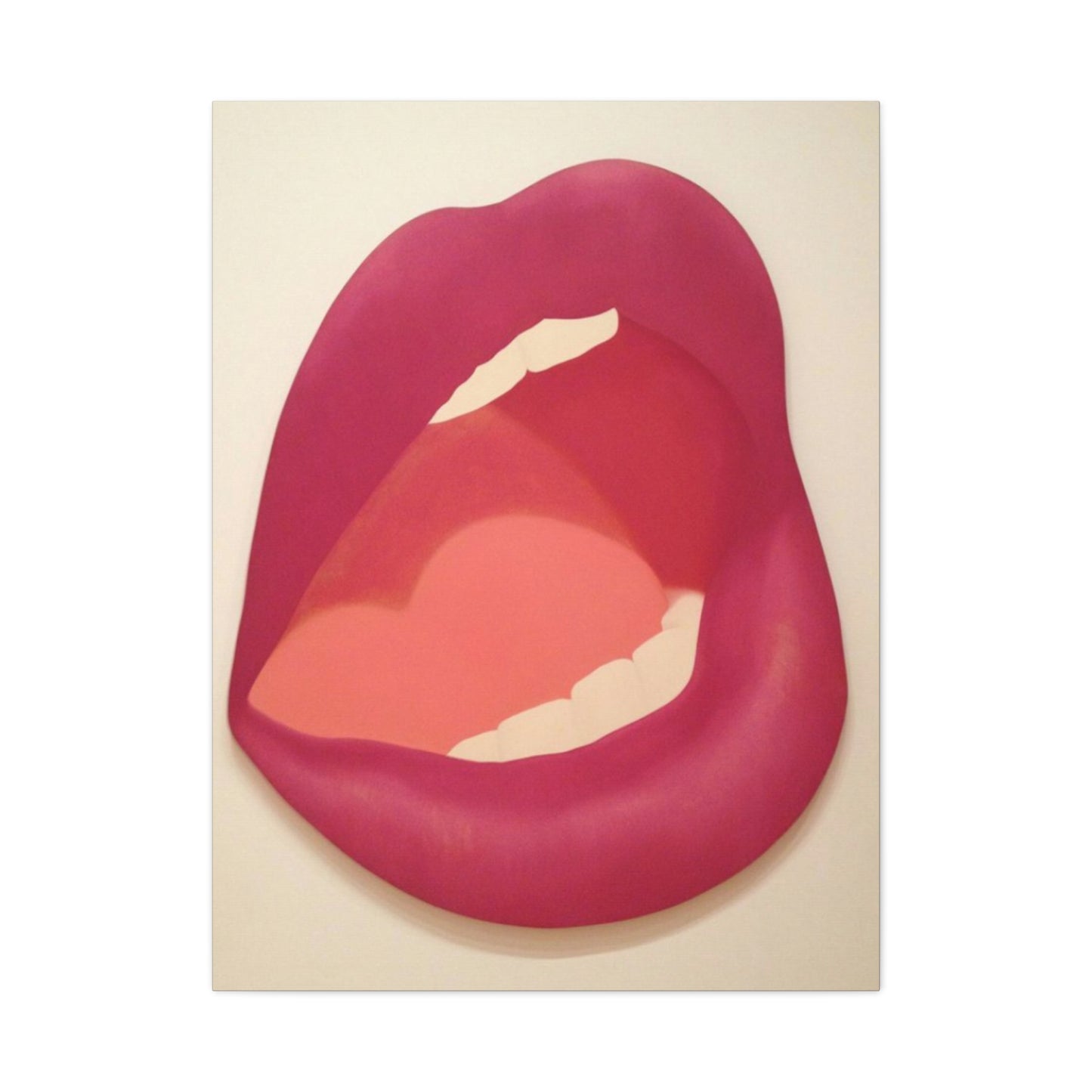 Red Lips Painting Wall Art & Canvas Prints