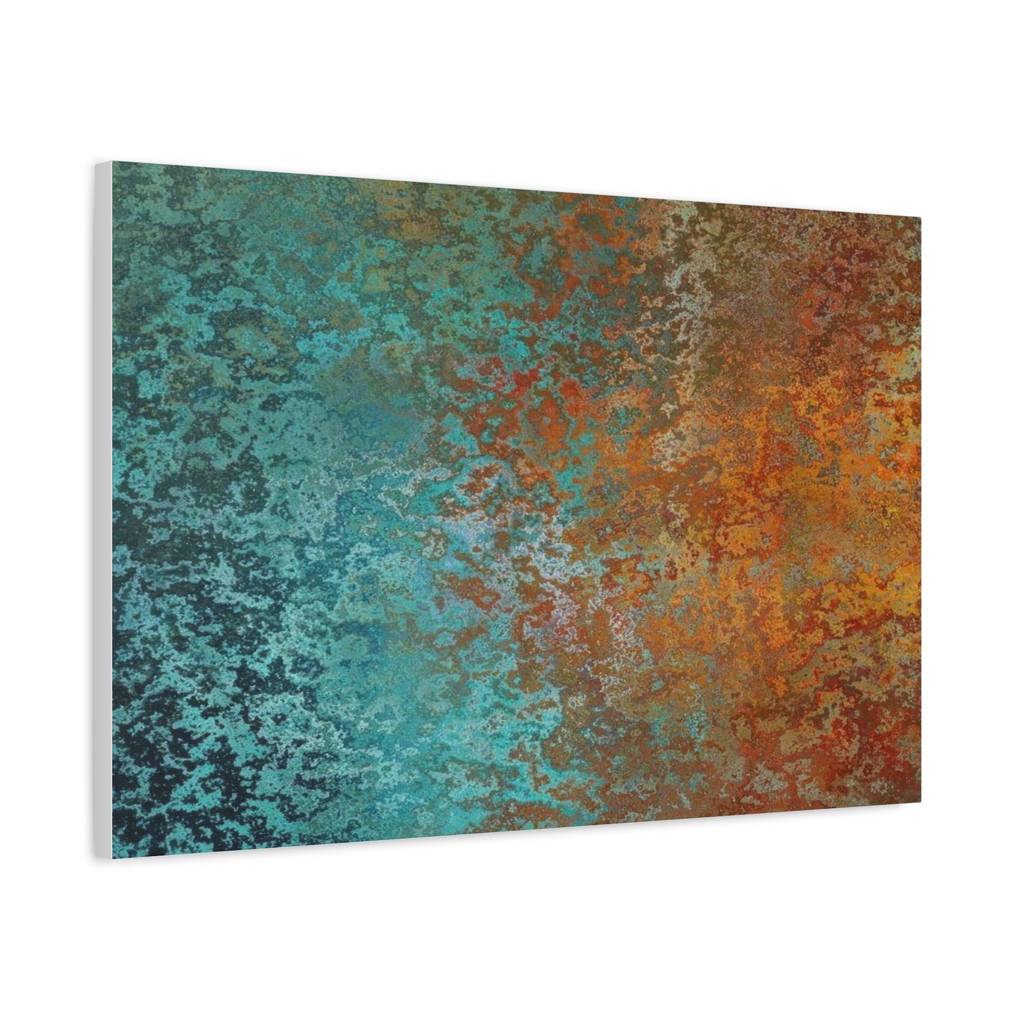 Teal Rust Abstract Wall Art & Canvas Prints