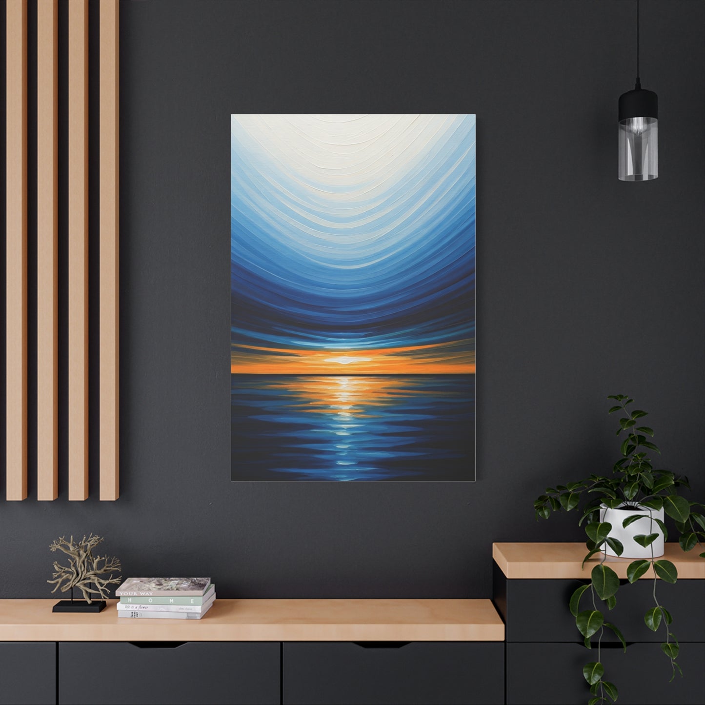 Serene Tidal Horizon Abstract Wall Art & Canvas Prints