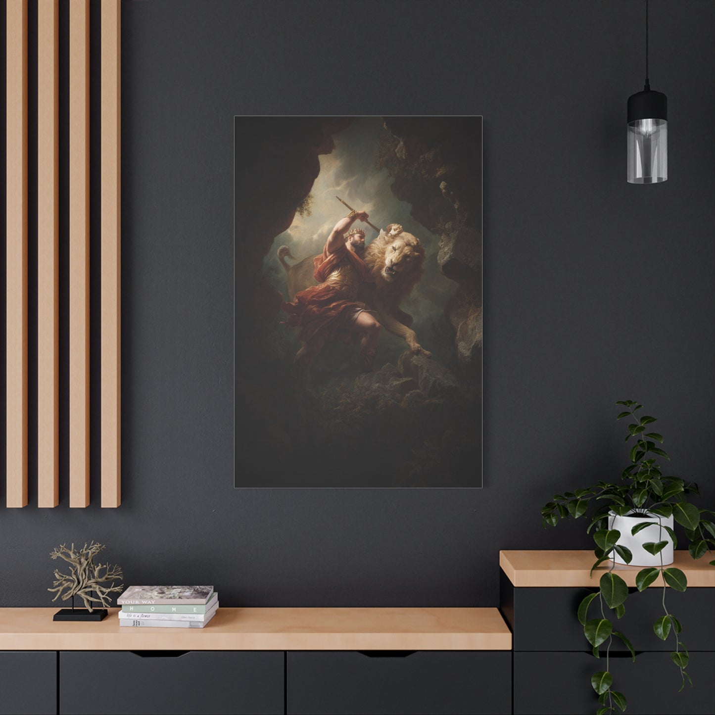 Hercules Defeating the Nemean Lion Wall Art & Canvas Print