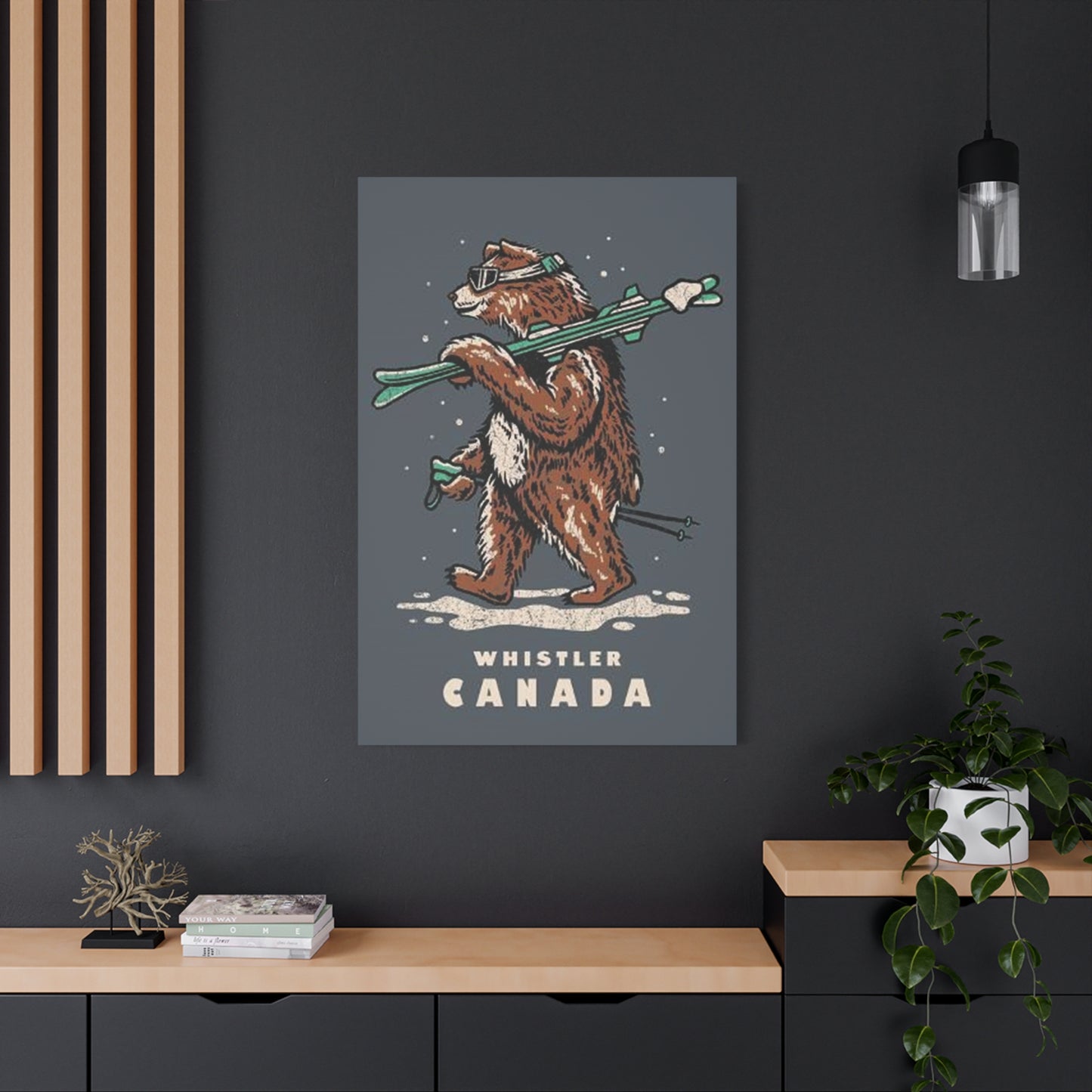 Bear Skiing Wall Art & Canvas Prints