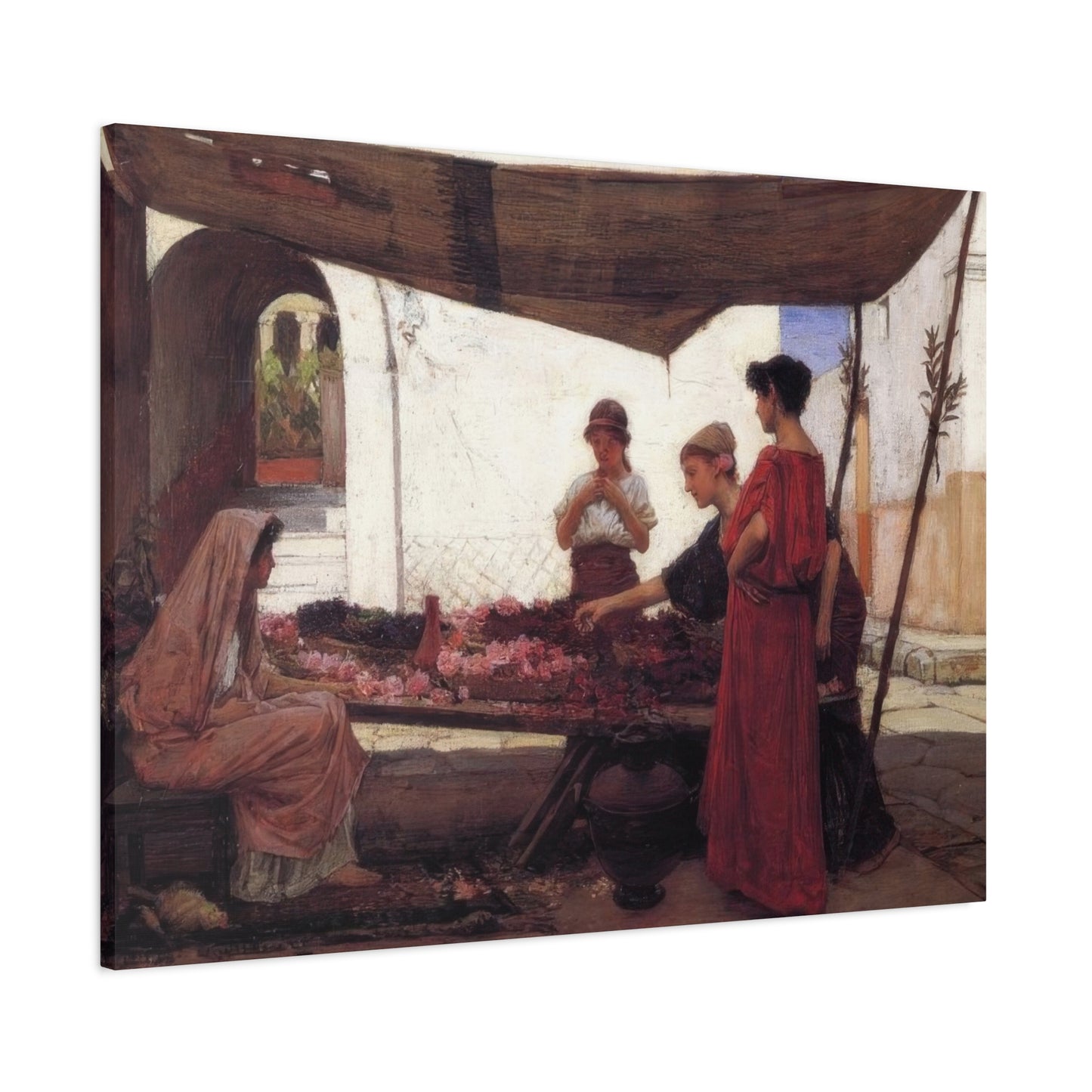 John William A Flower Stall Wall Art & Canvas Prints