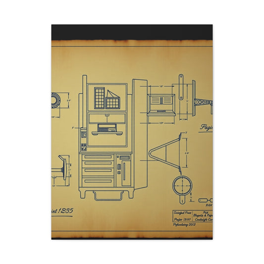 Elite Blueprint & Patent Sketches Art Vision Wall Art & Canvas Print