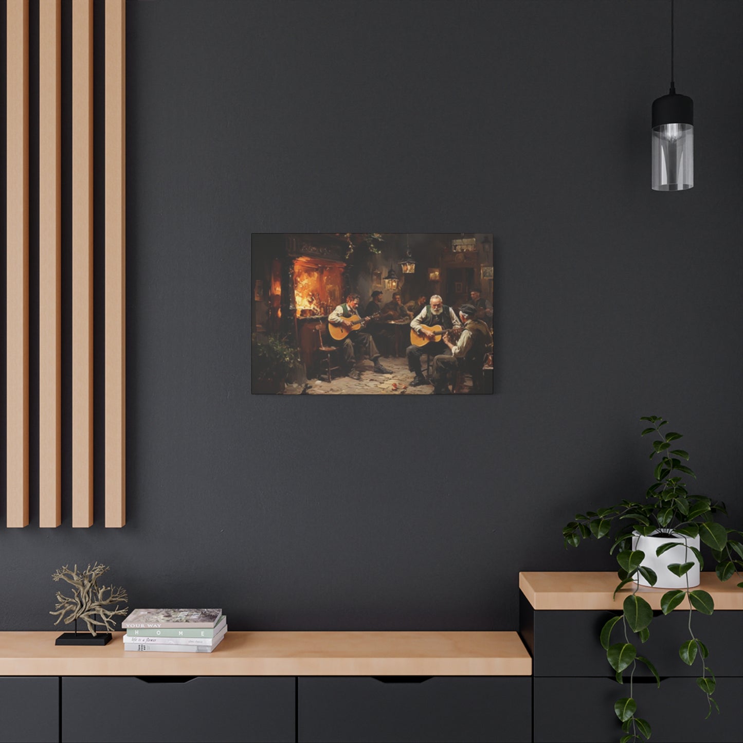 People At Pub & Bar Painting Wall Art & Canvas Prints