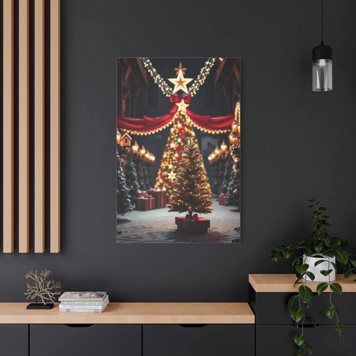 Black Christmas Art Refined Canvas Wall Art & Canvas Print