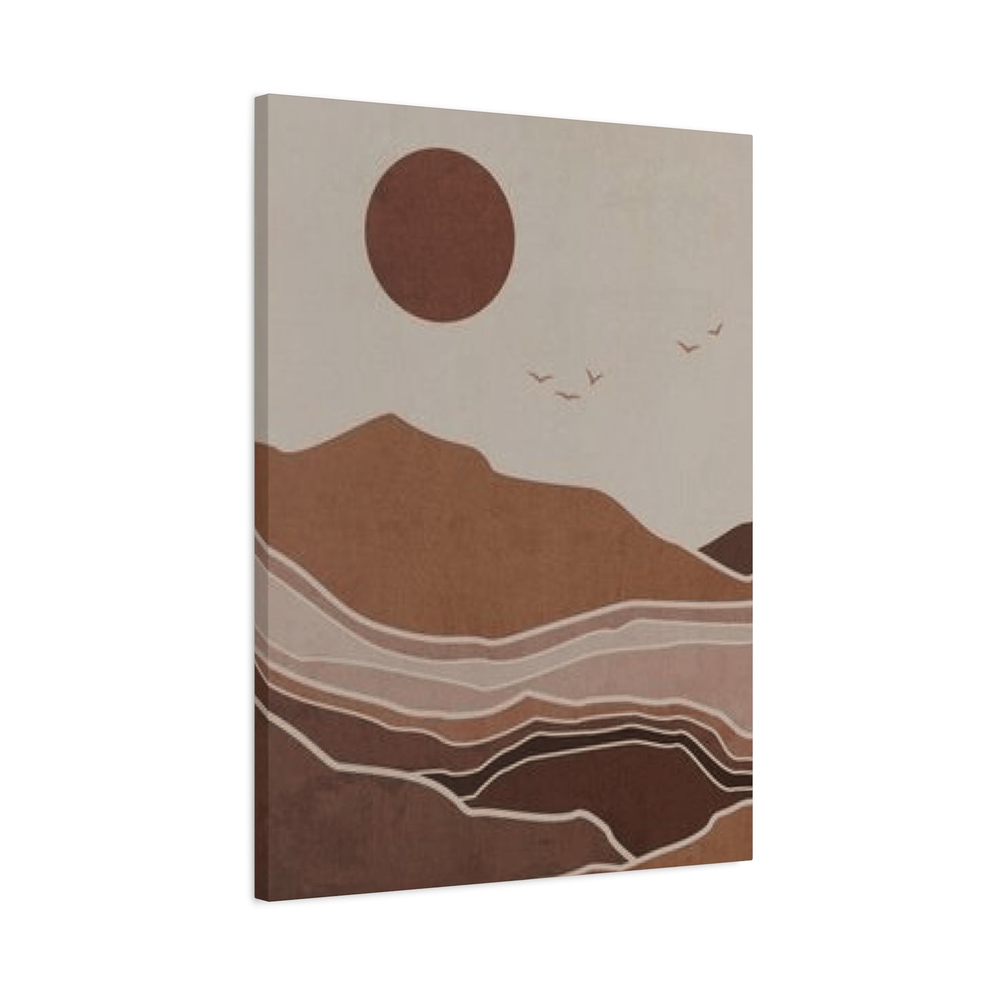Brown Desert Painting Wall Art & Canvas Prints