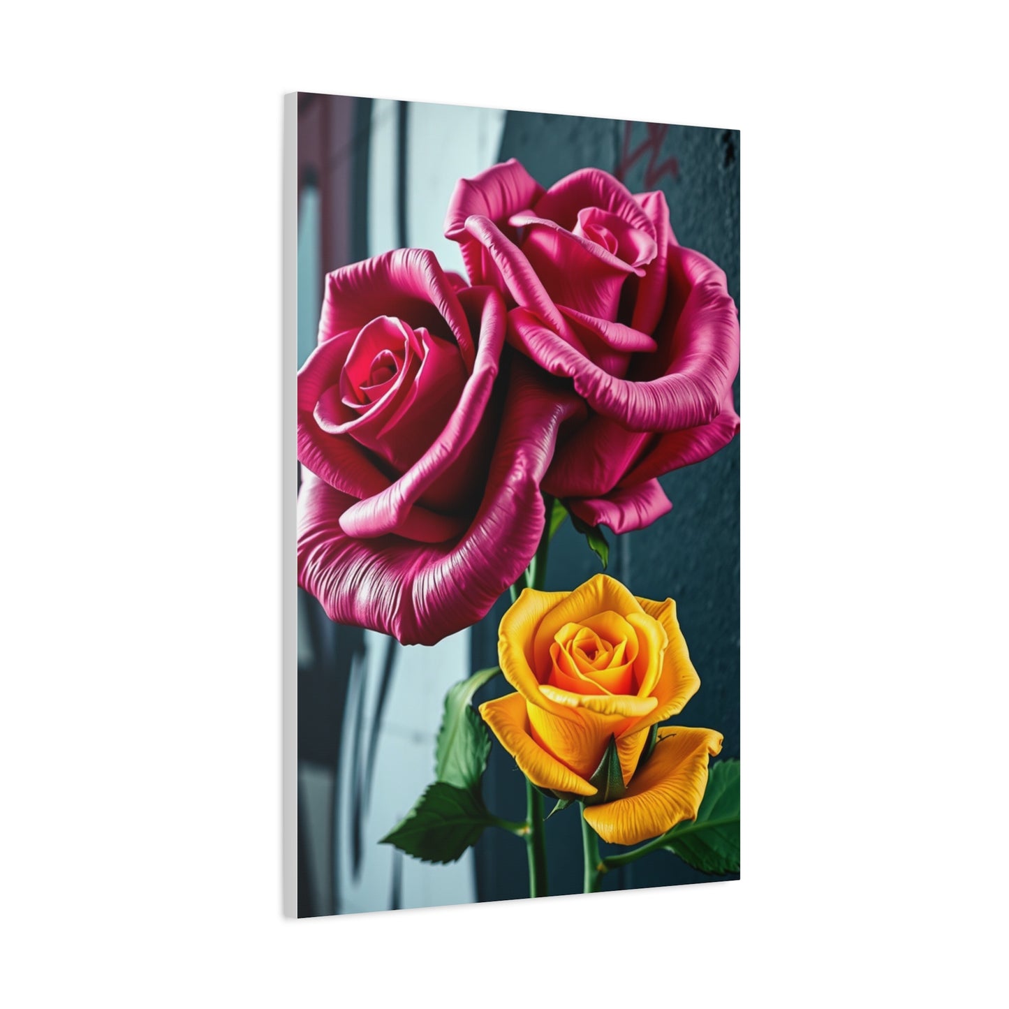 Luxe Blossom Graffiti Canvas Wall Art & Canvas Print