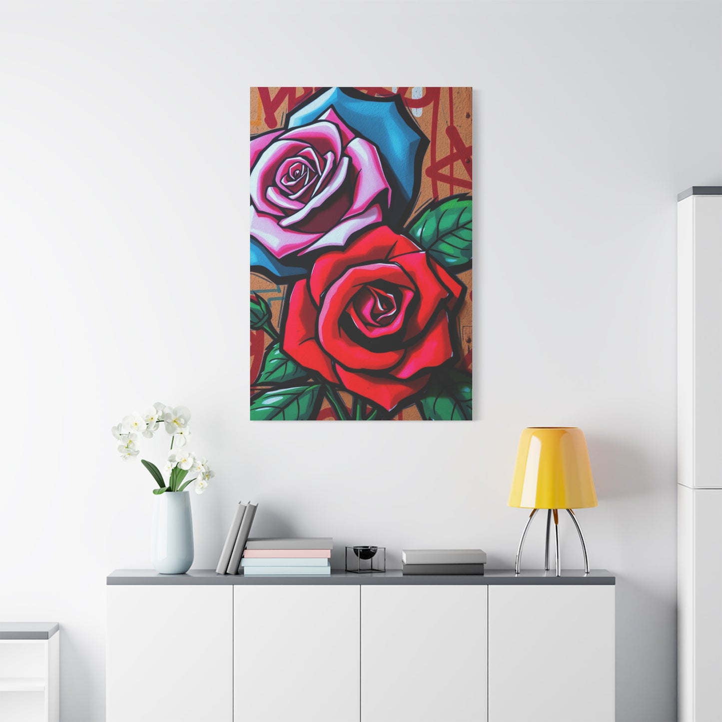 Graffiti Roses Art Premium Canvas 19 Wall Art & Canvas Print