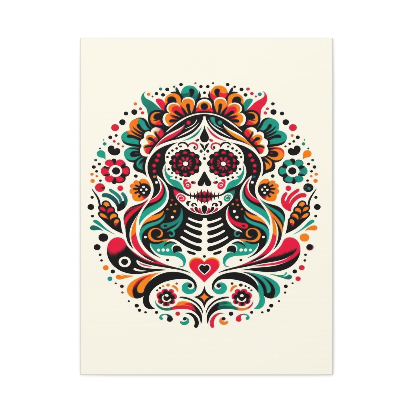 Calavera Kaleidoscope Wall Art & Canvas Prints