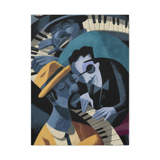 Cartoon Piano Artists Wall Art & Canvas Prints