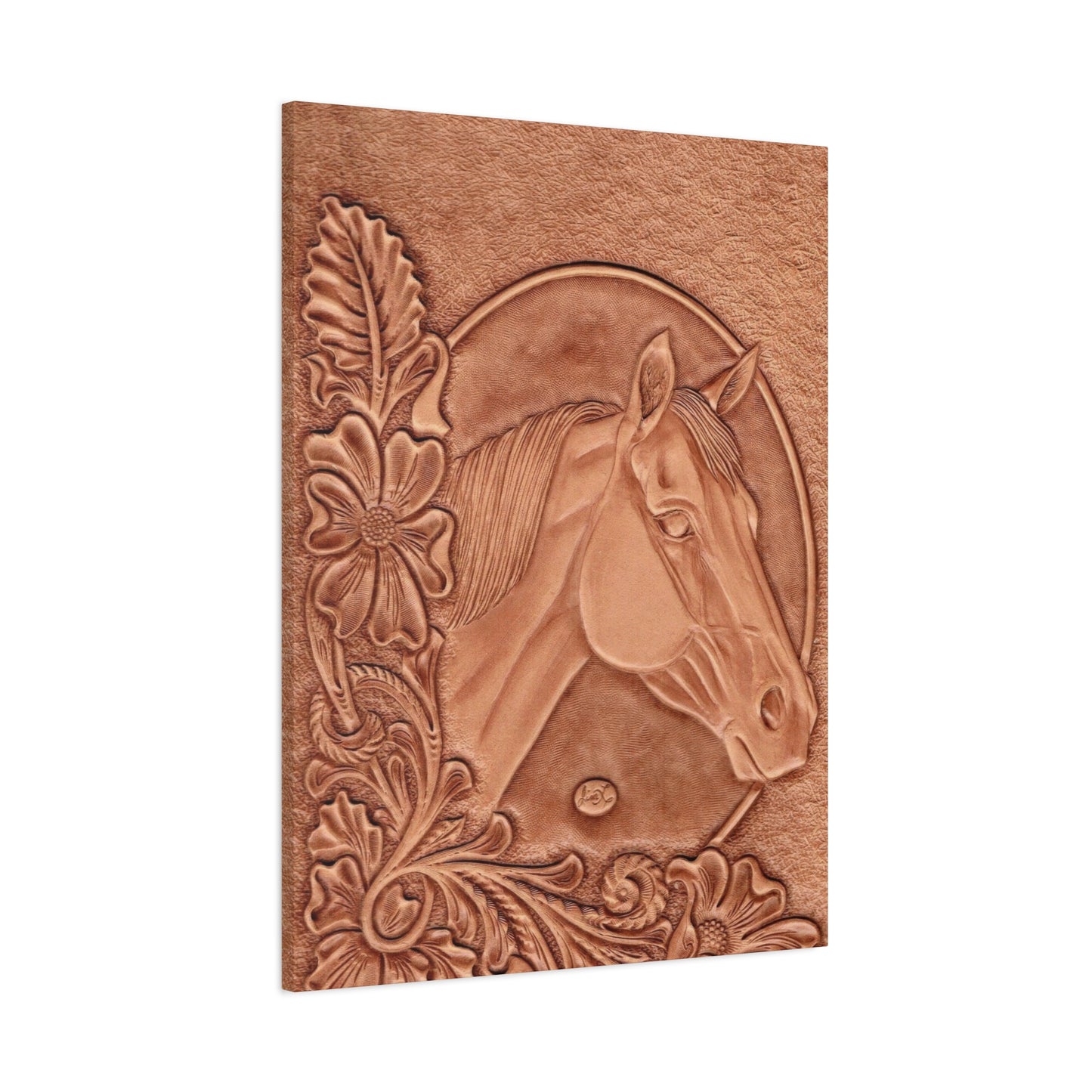 Horse Pattern On Leather Wall Art & Canvas Prints