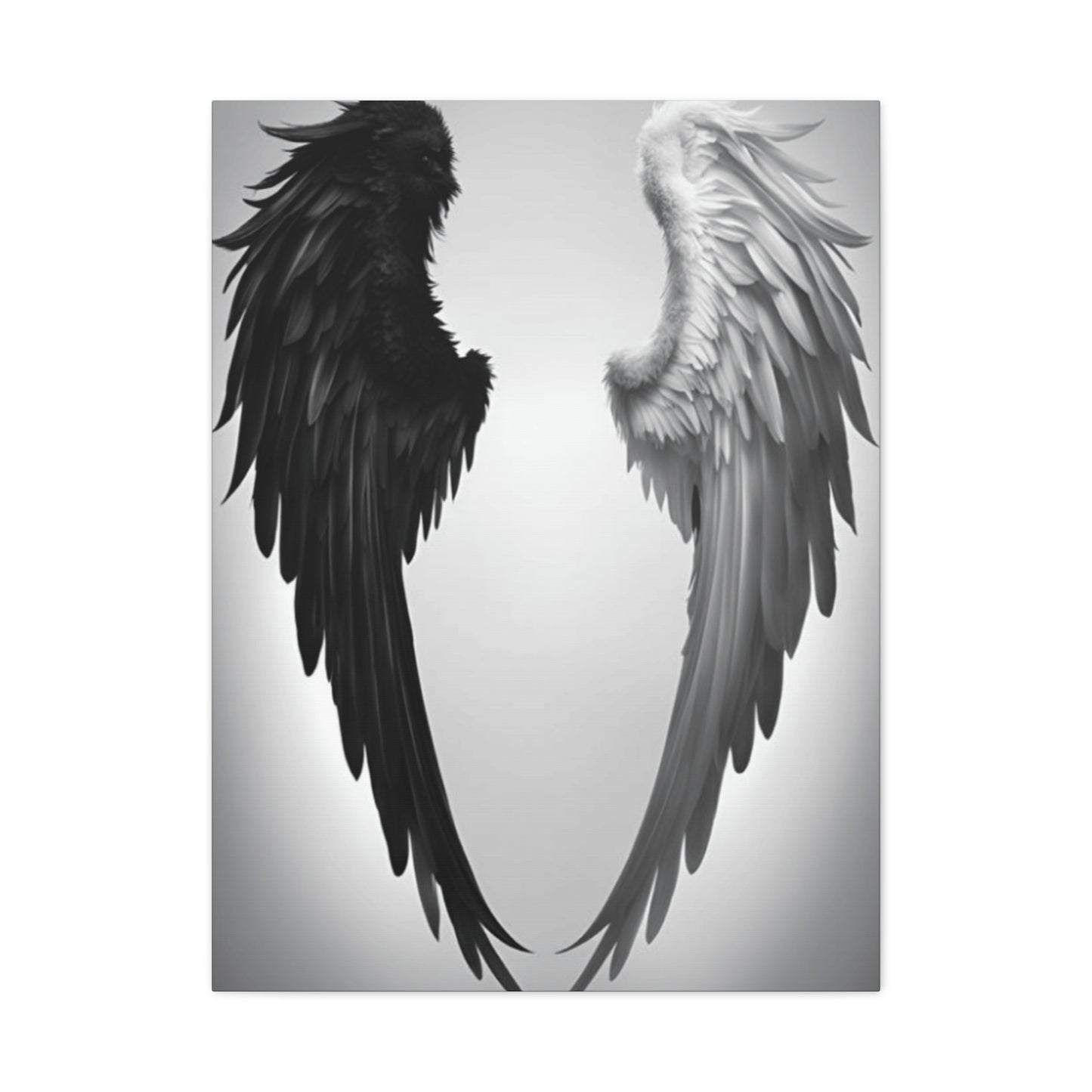 Black and White Angel Wings Wall Art & Canvas Prints
