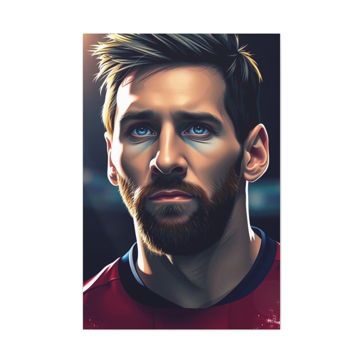 Lionel Messi Illustration Art Premium Canvas 16 Wall Art & Canvas Print