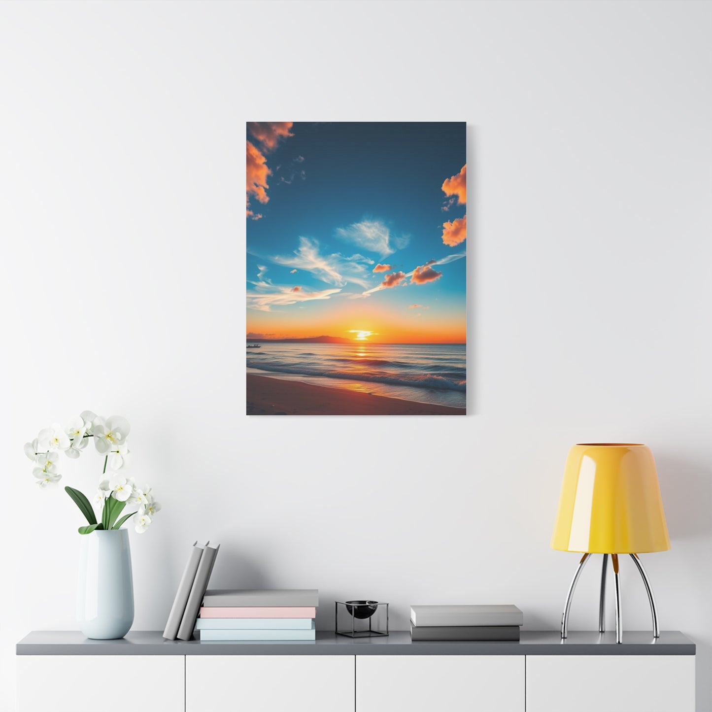 Masterpiece Beach Sunrise and Sunset Art Vision Wall Art & Canvas Print