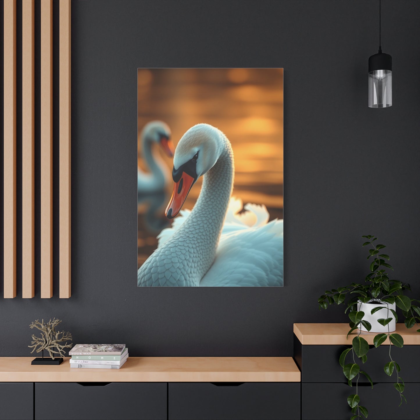 Swan Art Canvas Art 2 Wall Art & Canvas Print