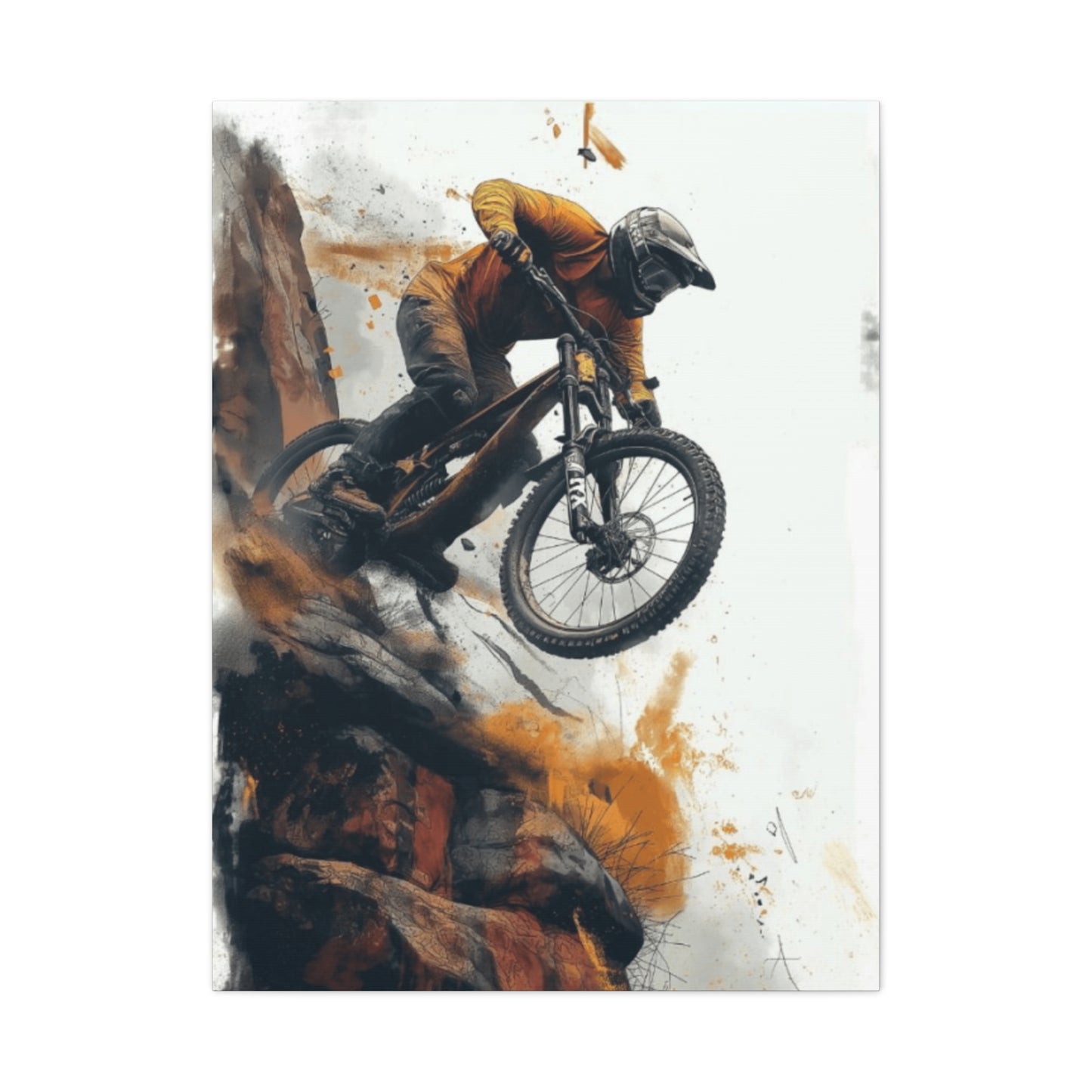 Downhill Mountain Bicycle Ride Wall Art & Canvas Prints