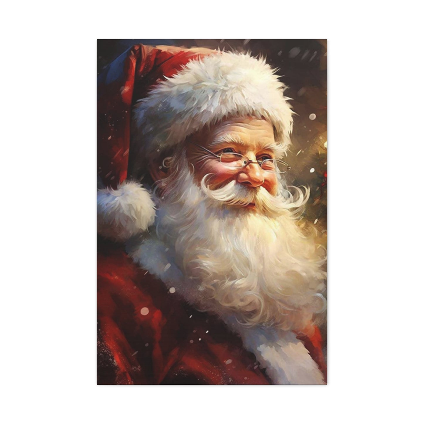 Happy Santa Claus Painting Wall Art & Canvas Prints