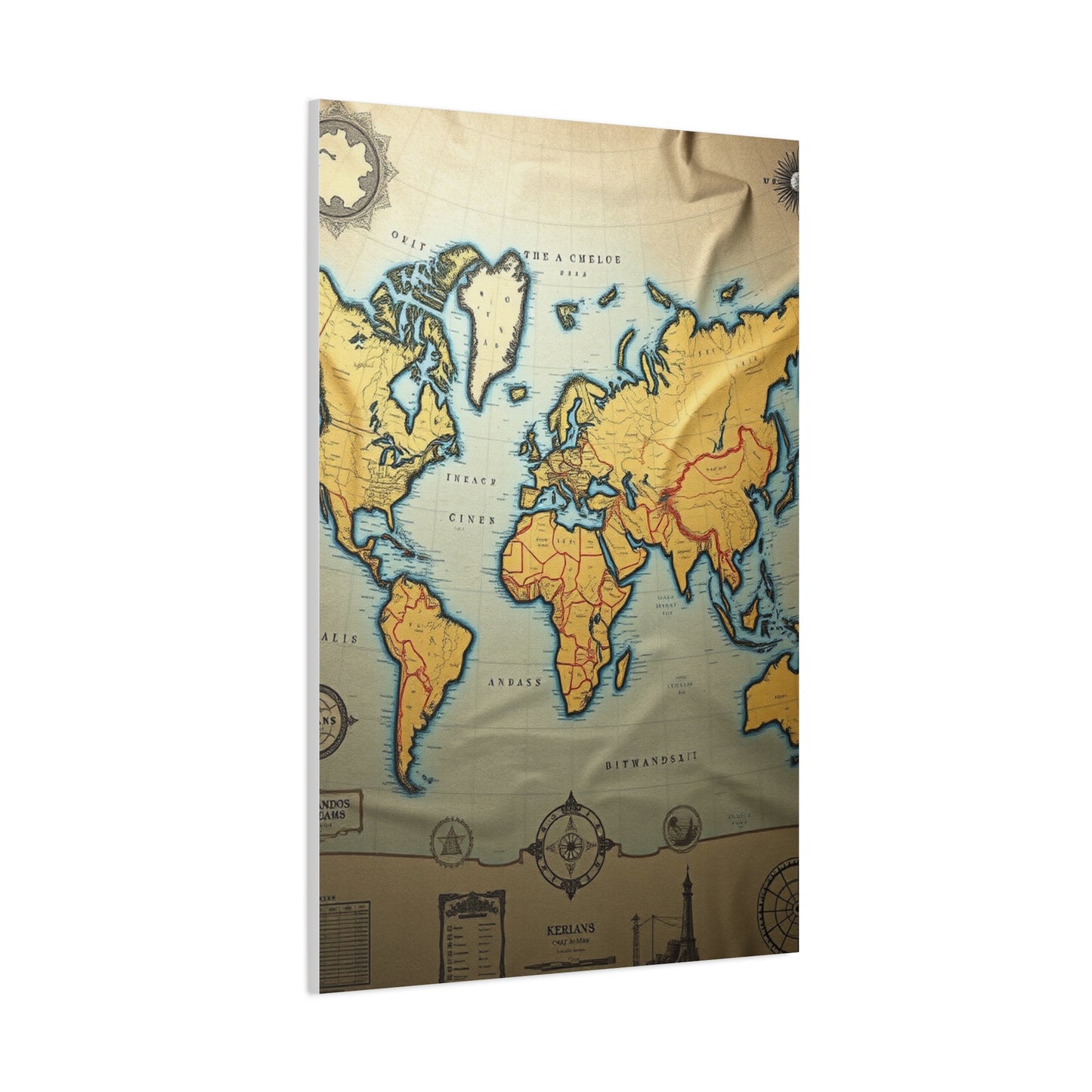 Masterpiece Antique Maps Art Vision Wall Art & Canvas Print