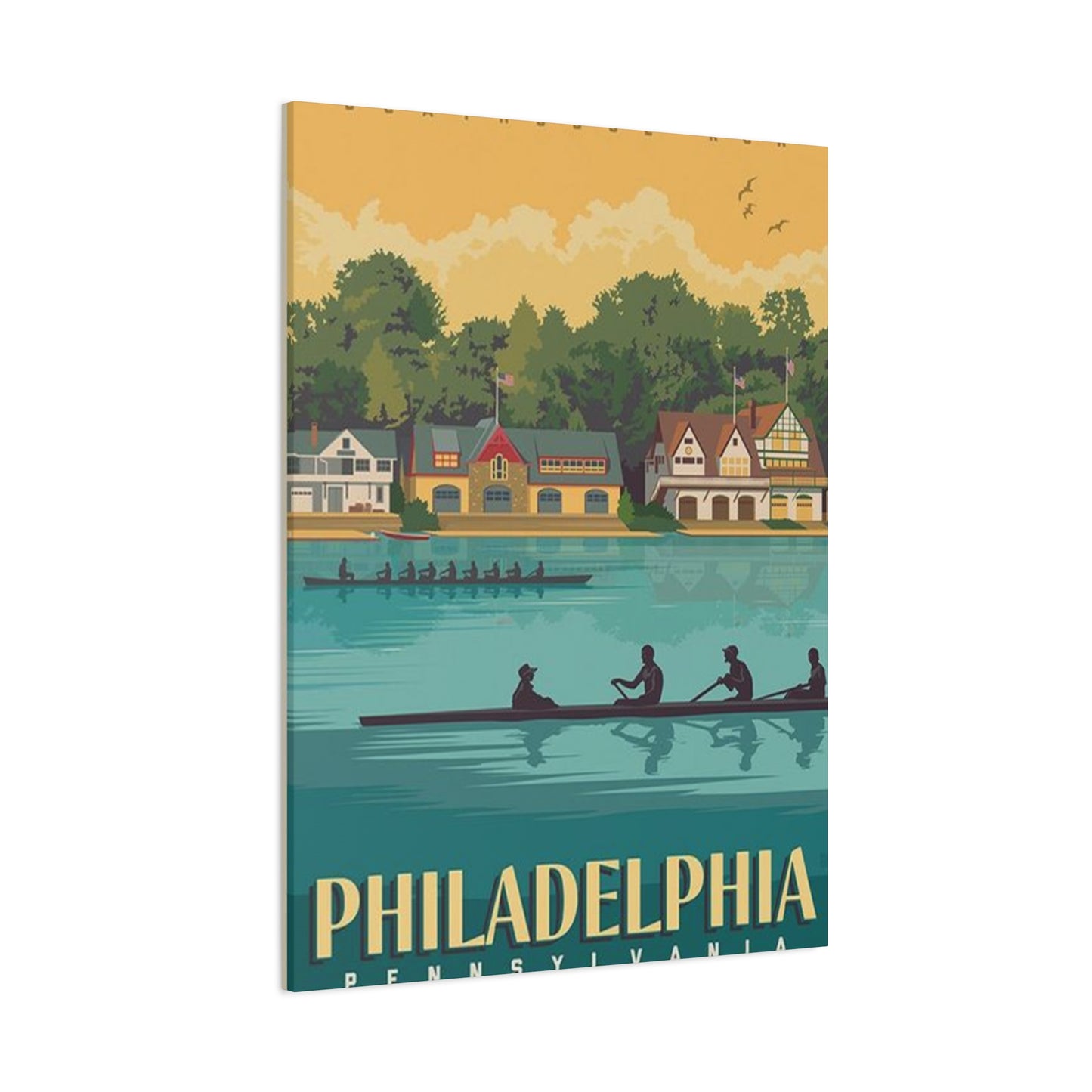River Kayaking In Philadelphia Wall Art & Canvas Prints