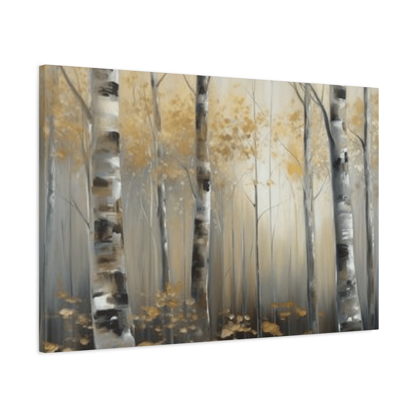 Dusky Birch Trees Painting Wall Art & Canvas Prints