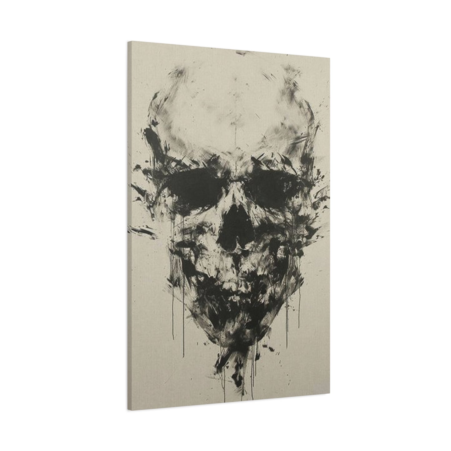 Skull Charcoal Drawing Wall Art & Canvas Prints