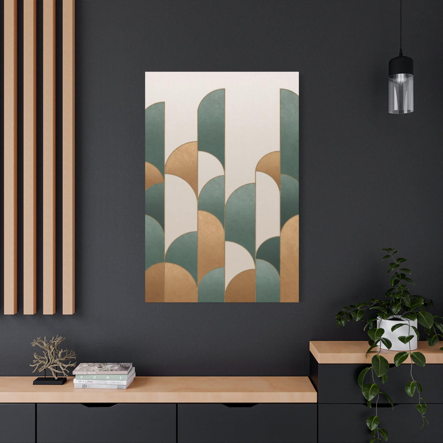 Abstract Teal Gold Opulence Wall Art & Canvas Prints