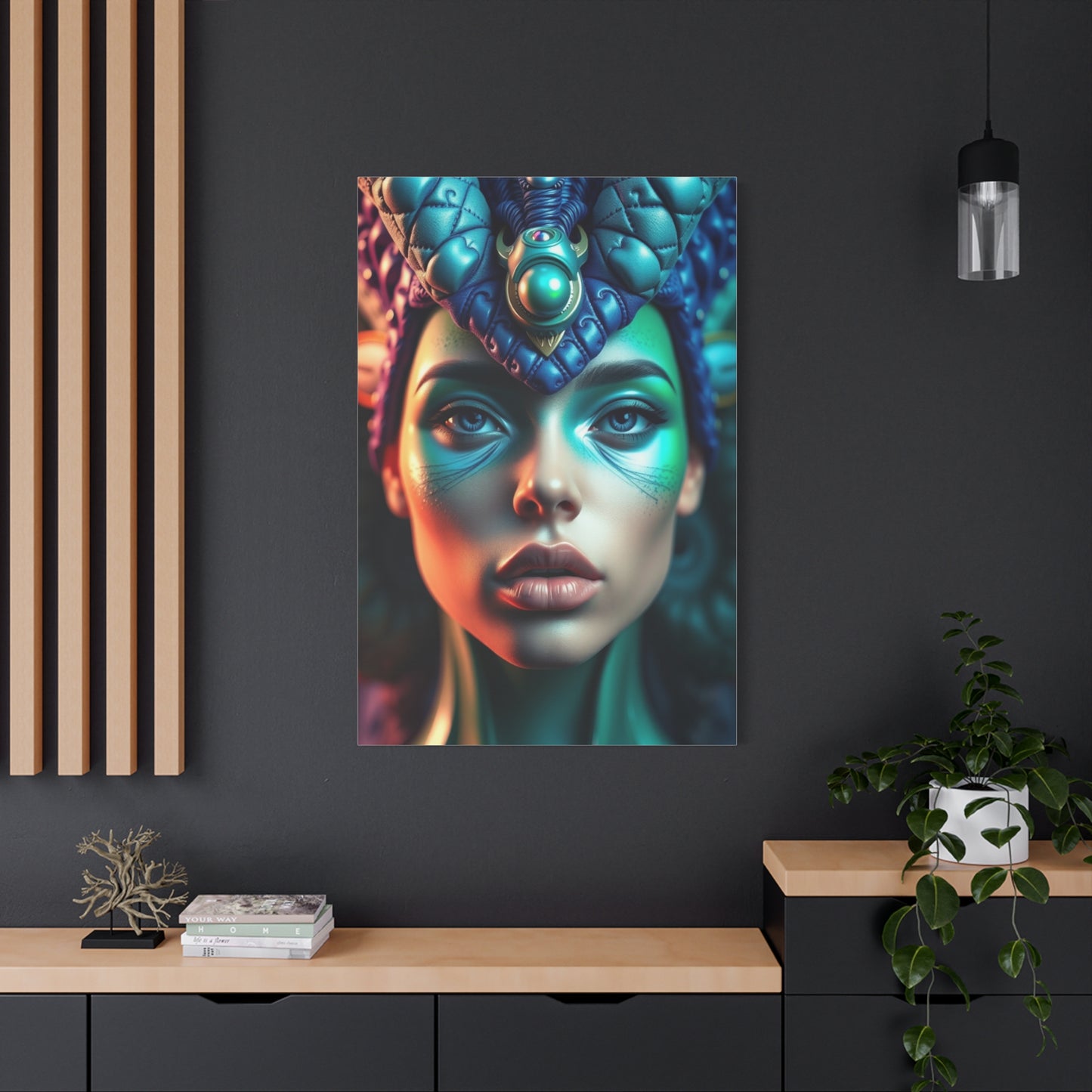 Supreme Collection Blue & Green Art Wall Art & Canvas Print