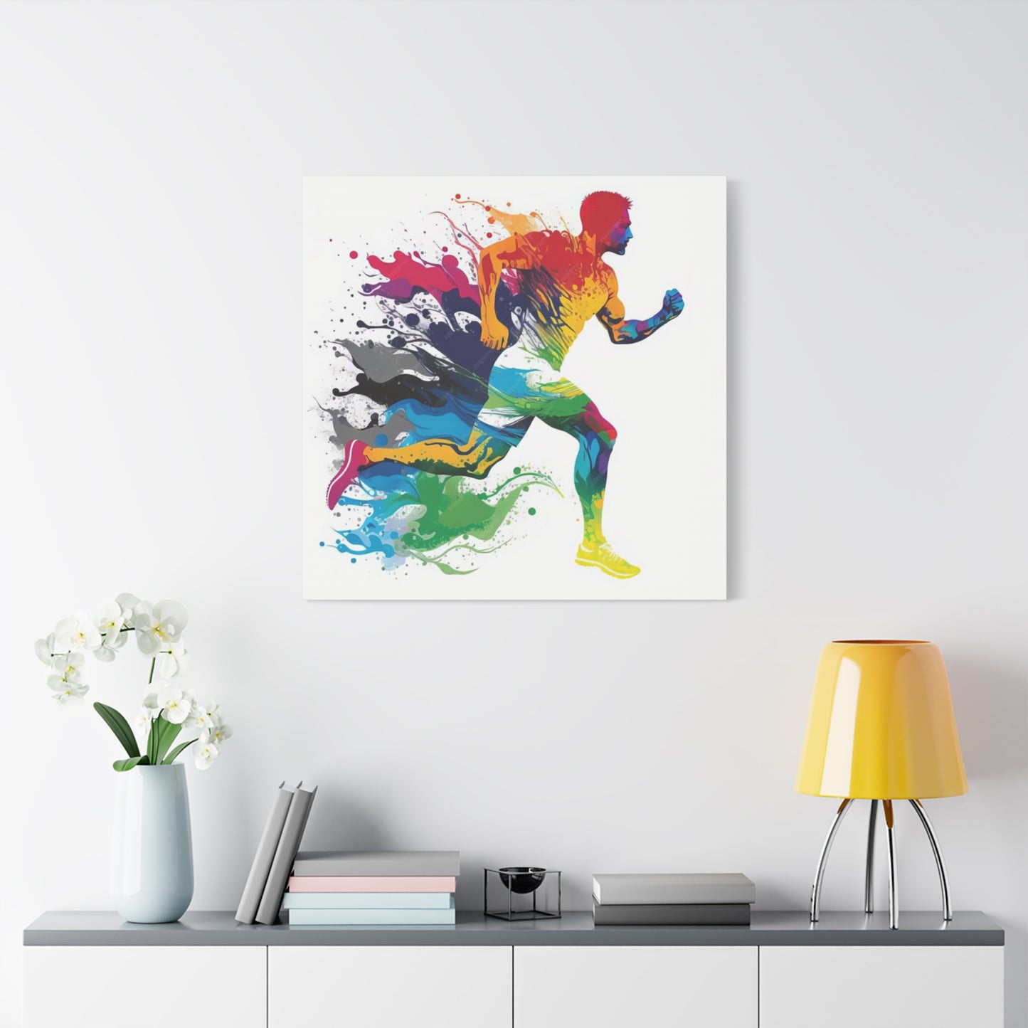 Running Graffiti Wall Art & Canvas Prints