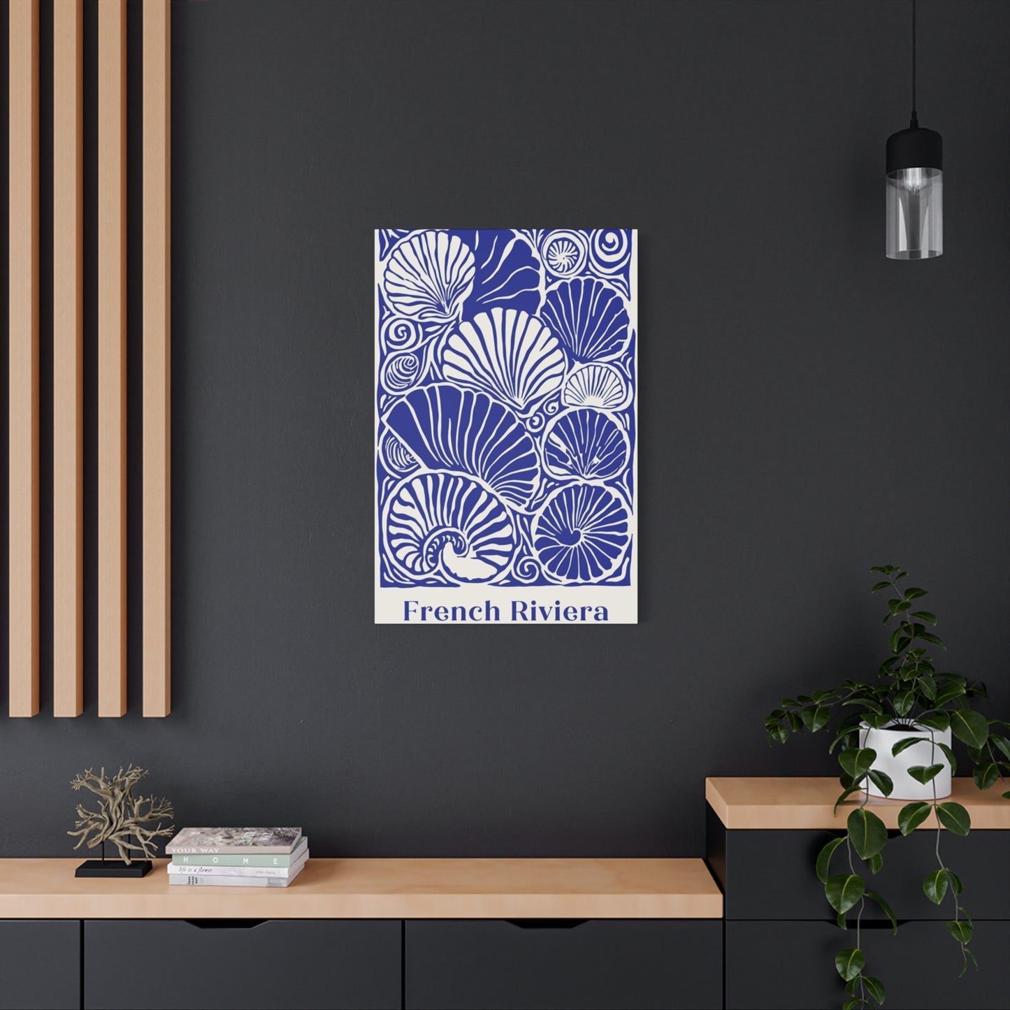 Beautiful Blue Shell Shapes Poster Wall Art & Canvas Prints
